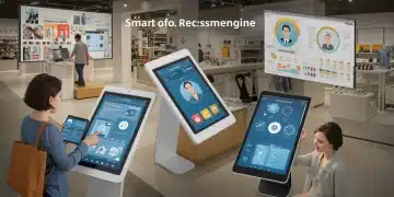 AI-powered personalized retail marketing with digital displays and data insights