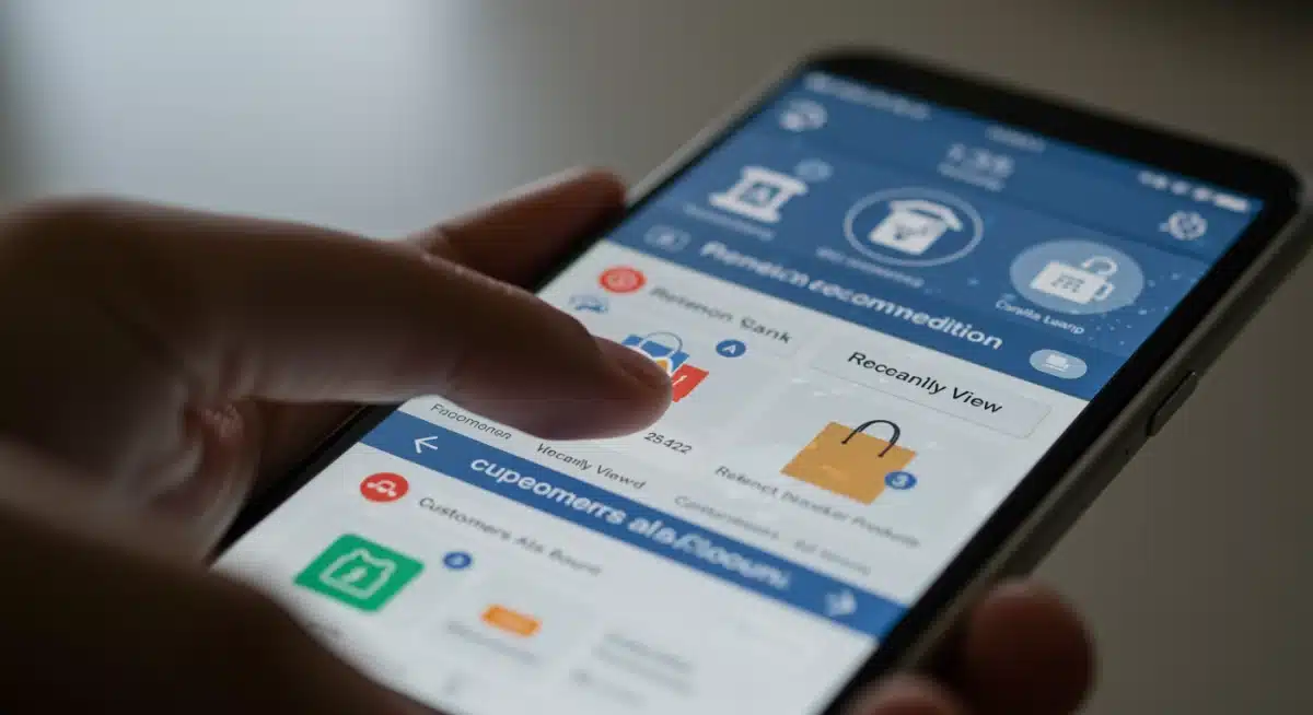 AI-powered product recommendations on a mobile e-commerce interface