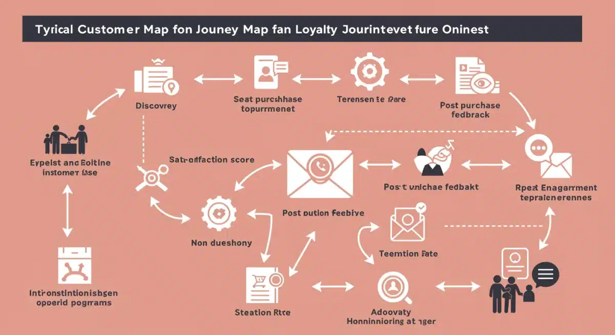 Infographic illustrating customer journey touchpoints for loyalty program integration