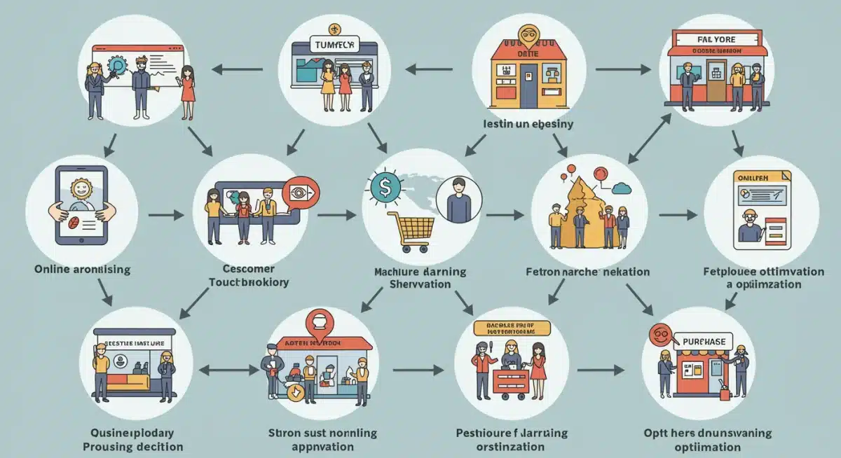 Customer journey map optimized with machine learning interventions
