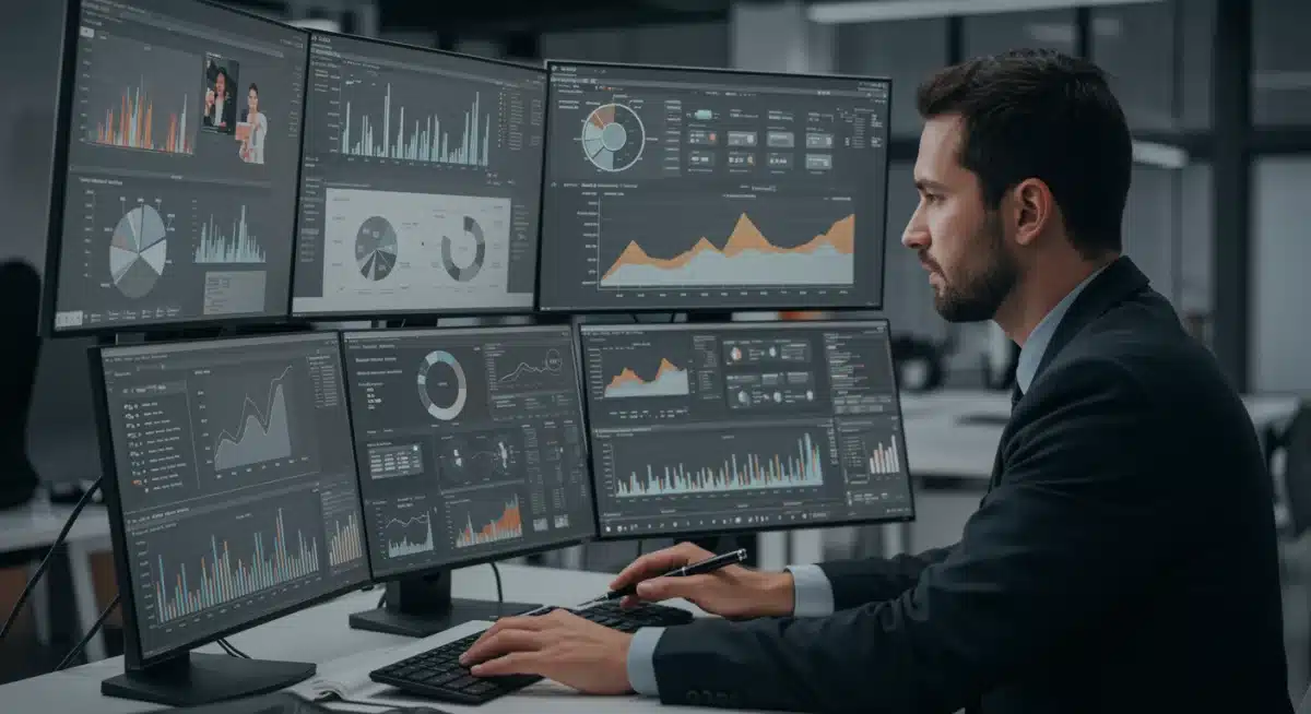 Data analyst reviewing retail performance dashboards