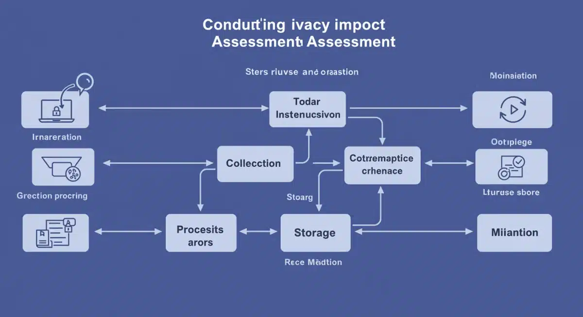 Flowchart illustrating data privacy impact assessment steps for e-commerce businesses