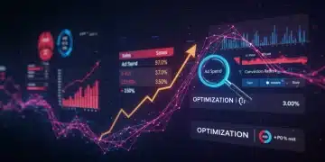 E-commerce digital marketing dashboard showing ROI increase