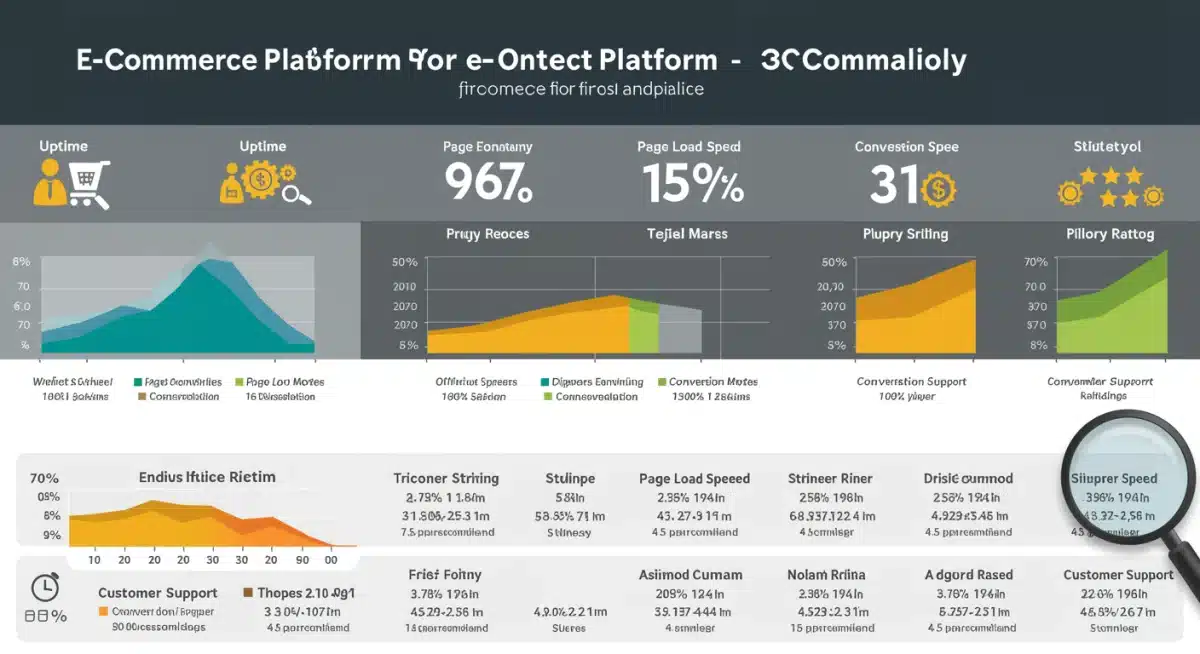 Infographic comparing key performance indicators across leading e-commerce platforms