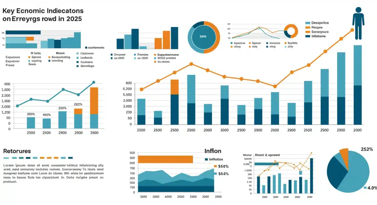 Infographic showing economic indicators impacting retail growth 2025