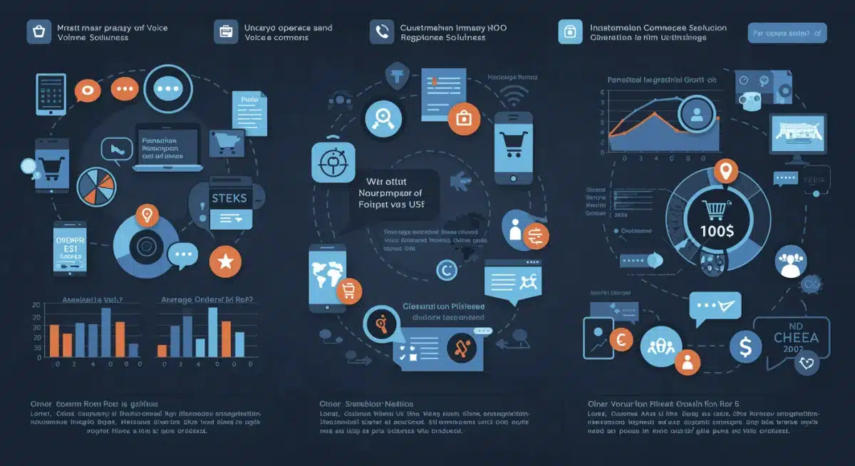 Infographic showing financial benefits and ROI of voice commerce for US retailers.