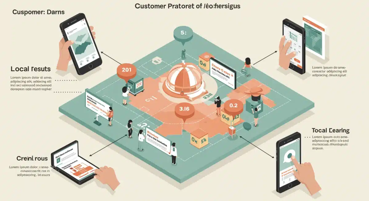 Infographic on hyper-local digital marketing data and mobile engagement