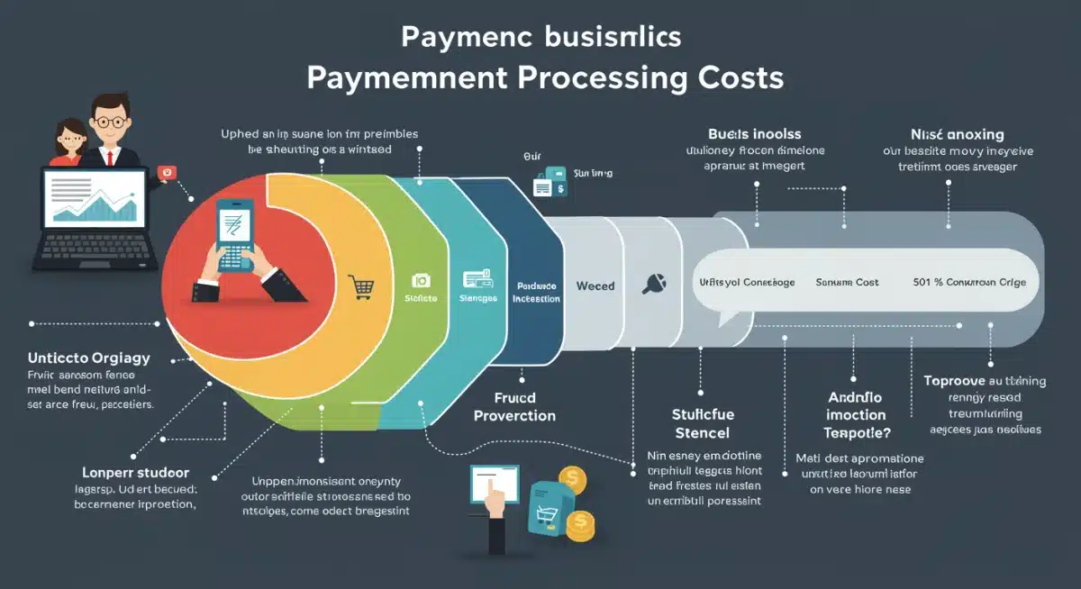 Infographic detailing e-commerce payment processing cost breakdown and potential savings