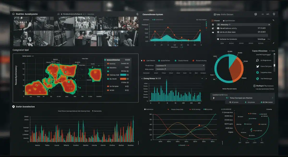 Real-time smart surveillance dashboard with analytics for retail security and operational insights.