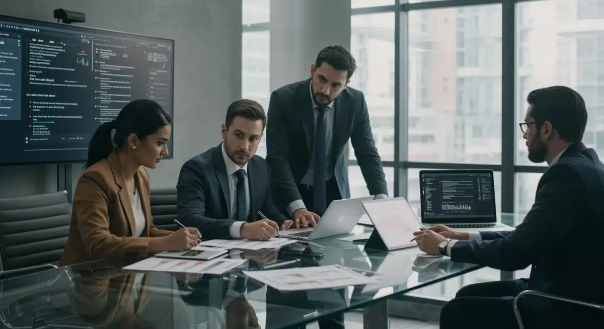 Retail tech professionals discussing data privacy compliance strategies