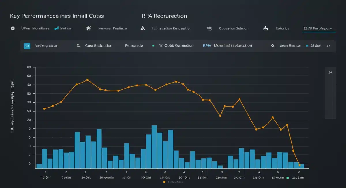 Dashboard showing 25% operational cost reduction in US retail due to RPA
