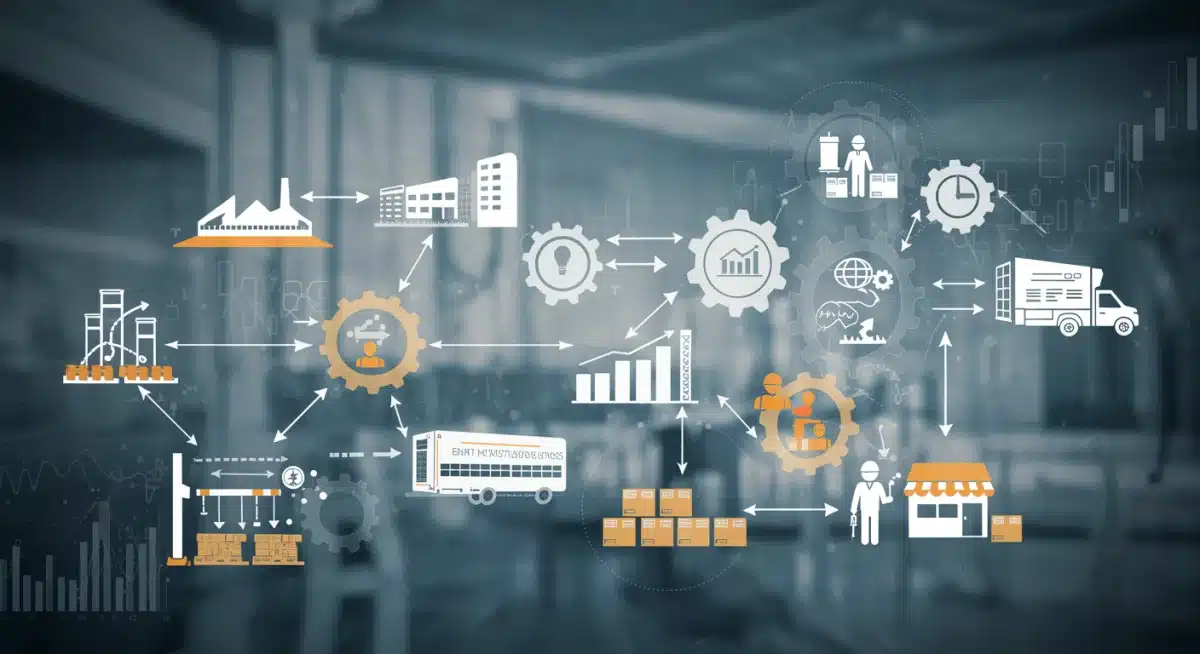 Supply chain diagram illustrating interconnected costs and labor impact