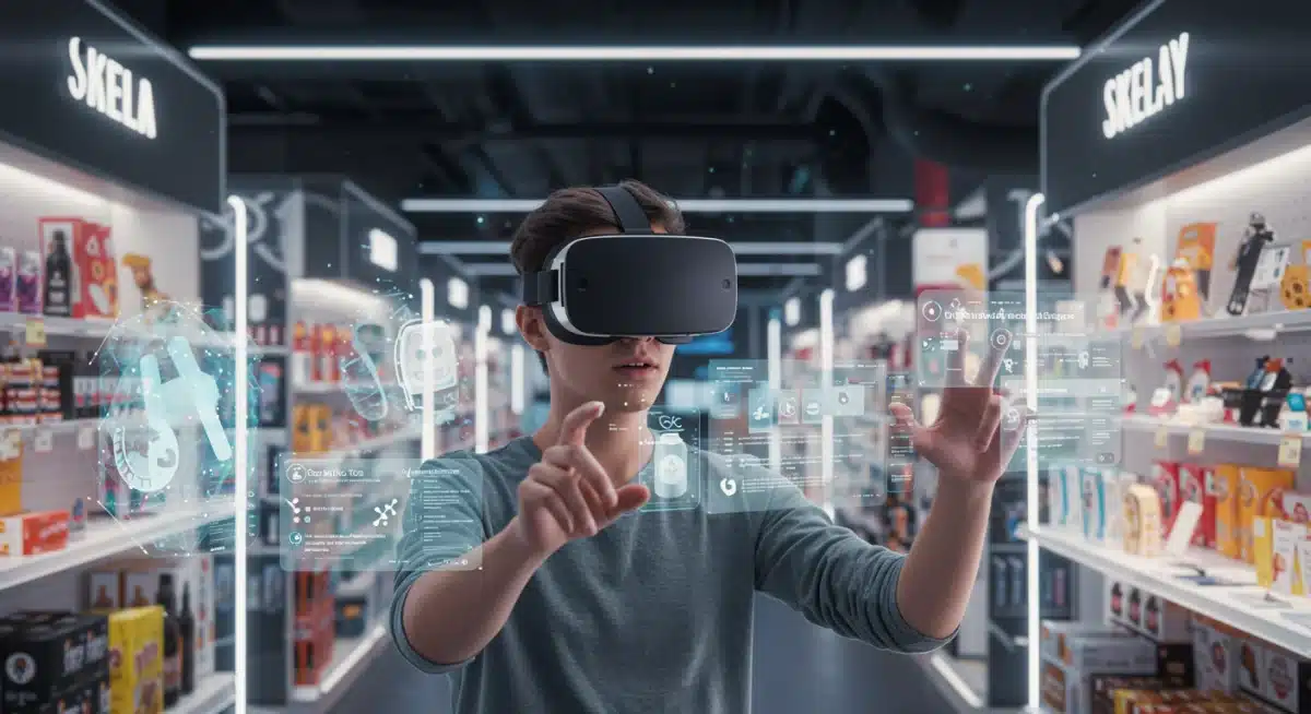 Virtual reality shopper in metaverse retail store